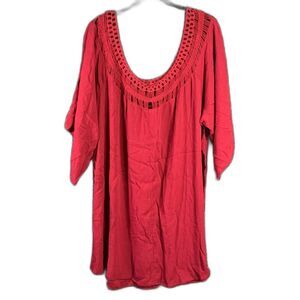 CITY CHIC Crochet Scoop Neck Lightweight Summer Tunic Women's Plus XXL #676